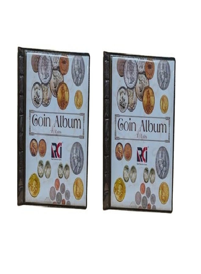 RCI 40 Pockets Coin Album - Coin Storage Album Book for Collectors Pack of 2 - Image 1